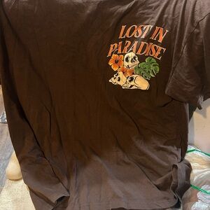 Brown 'Lost in Paradise' Graphic T-Shirt